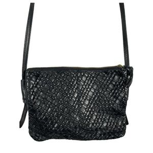Madewell black leather crossbody purse